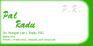pal radu business card